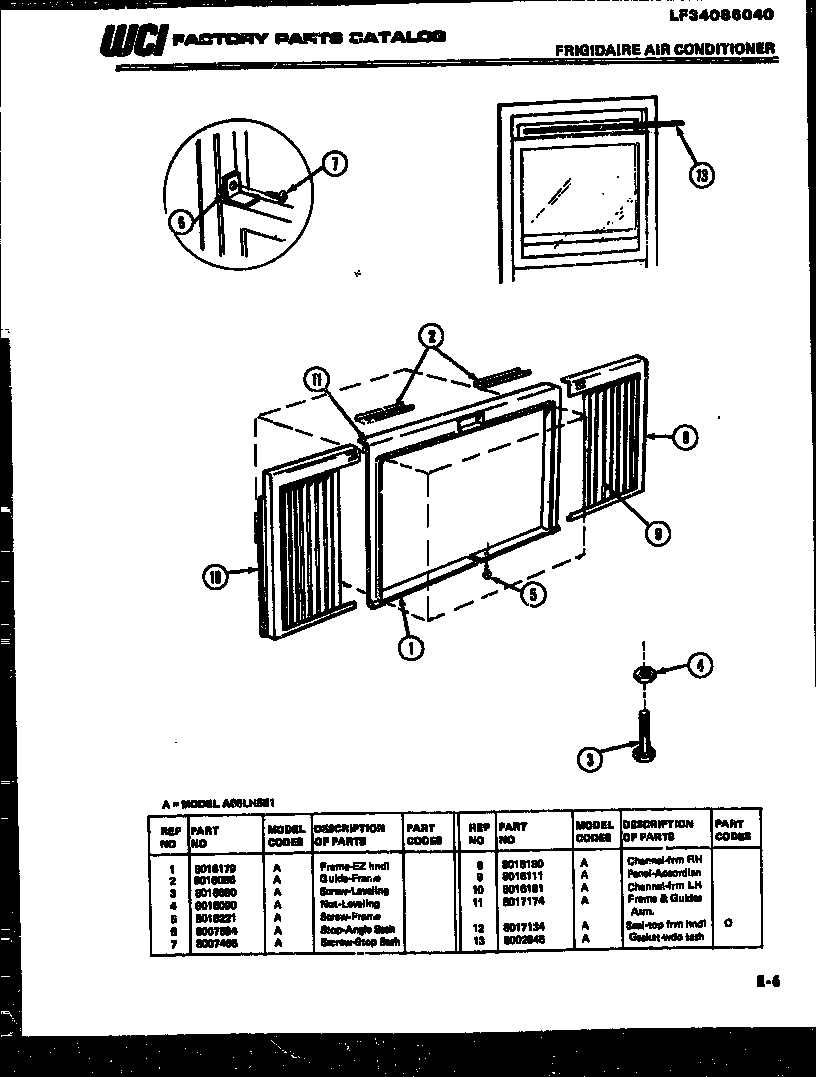 Window mounting parts