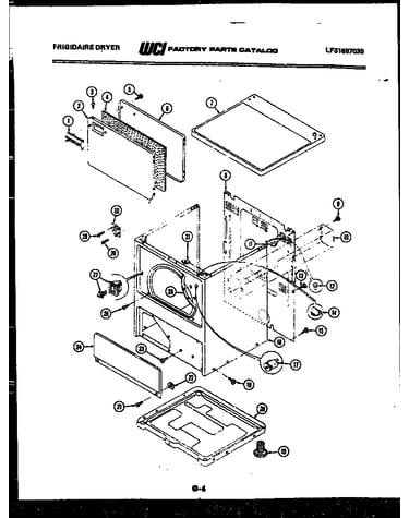 Door, top and cabinet parts