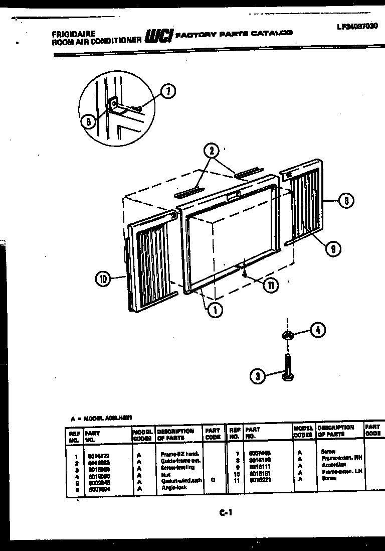 Window mounting parts