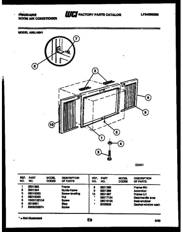 Window mounting parts