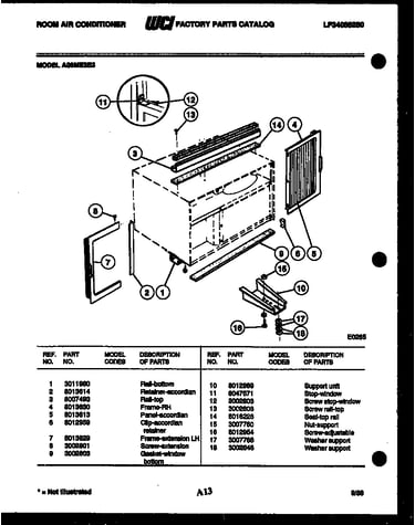 Window mounting parts