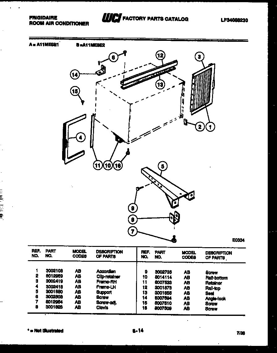 Window mounting parts