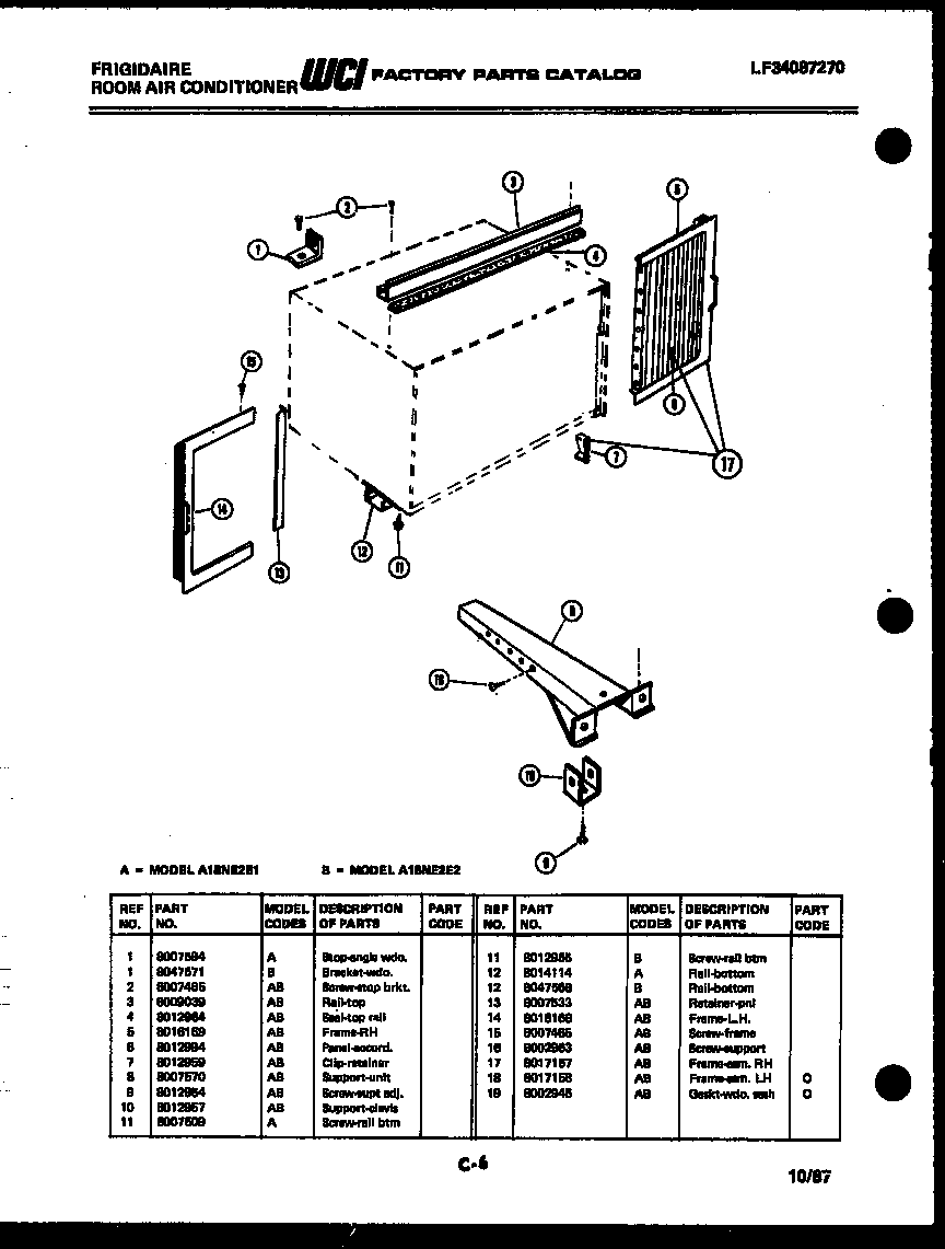 Window mounting parts