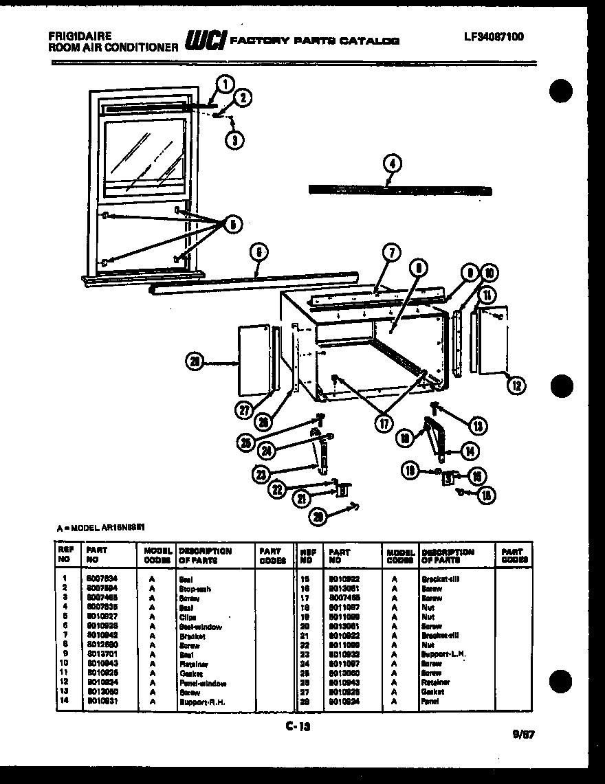 WINDOW MOUNTING PARTS