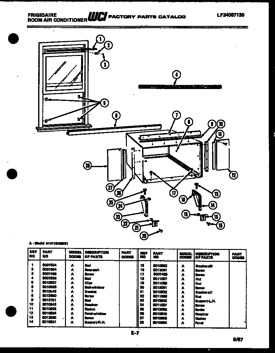 WINDOW MOUNTING PARTS