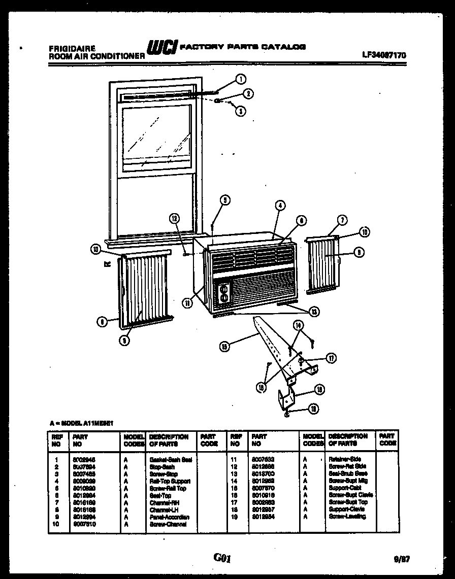 Window mounting parts