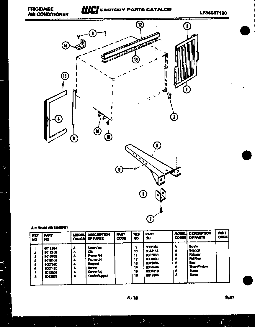 WINDOW MOUNTING PARTS