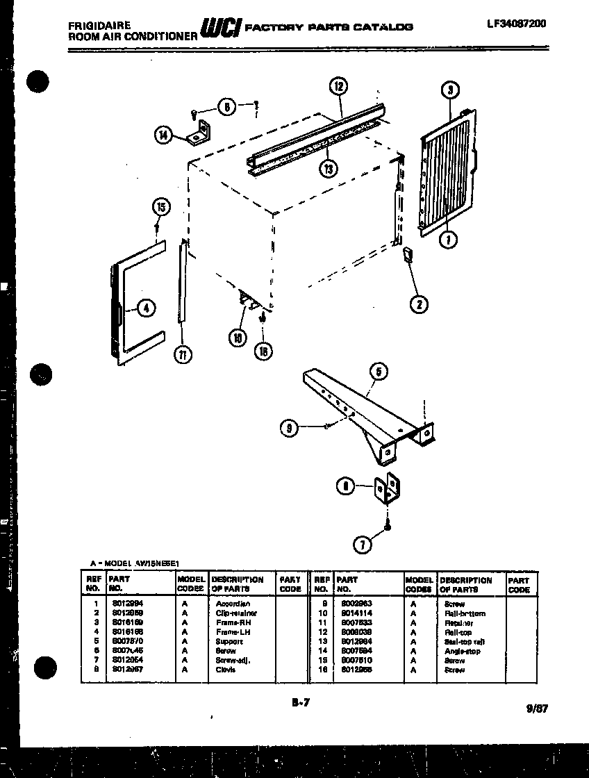 Window mounting parts