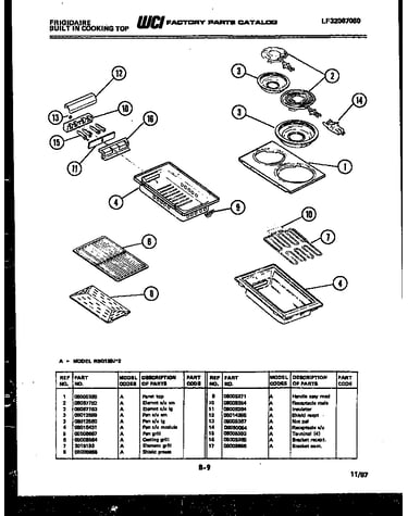 Cooktop parts