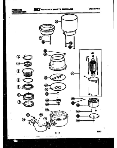 Food disposer parts