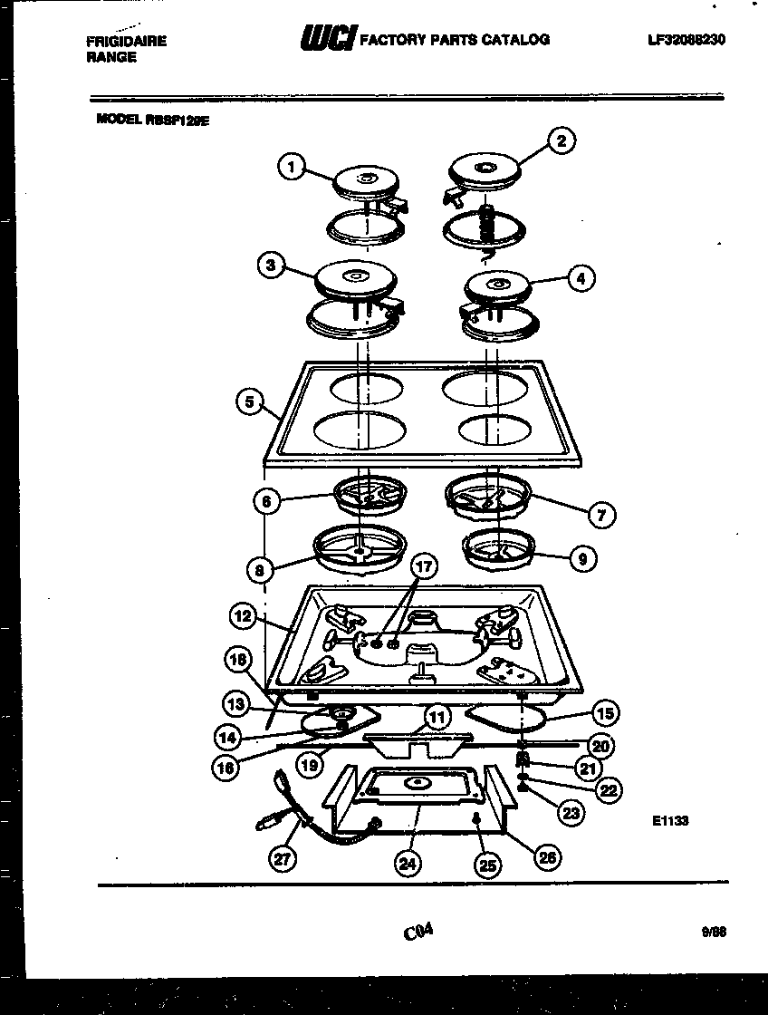 Cooktop parts