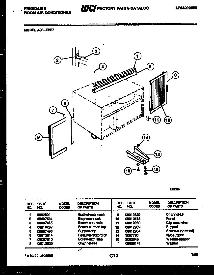 WINDOW MOUNTING PARTS