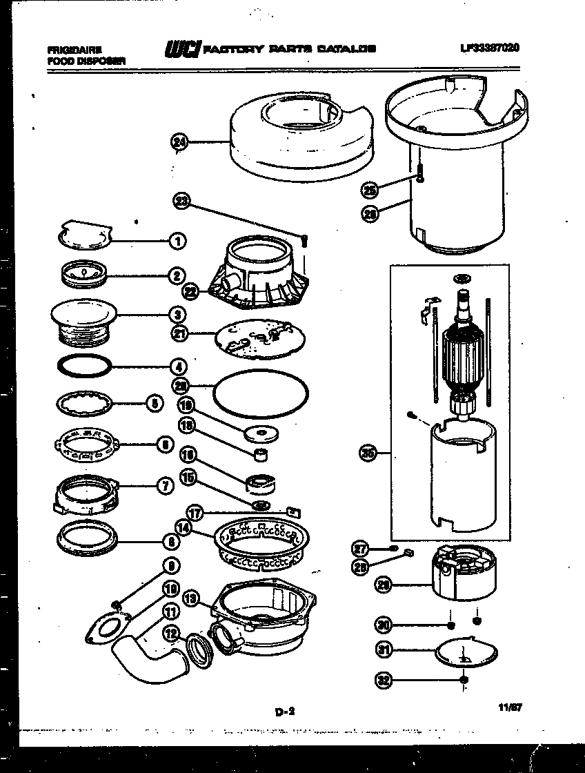 Food disposer parts