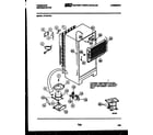 Frigidaire FP18TFW1 system and automatic defrost parts diagram