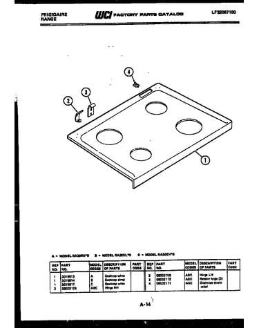Cooktop parts