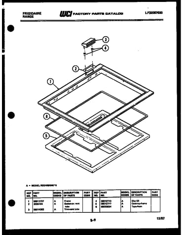 Cooktop frame parts
