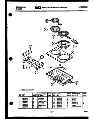 Cooktop parts