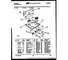 Frigidaire R21CL2 backguard and cooktop parts diagram