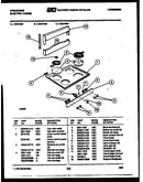 Backguard and cooktop parts