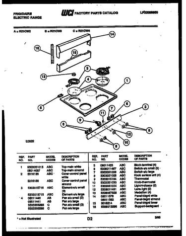 Backguard and cooktop parts