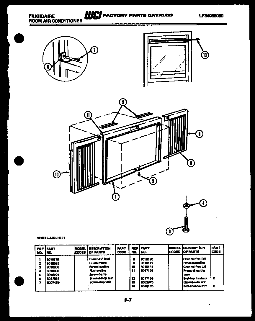 Window mounting parts