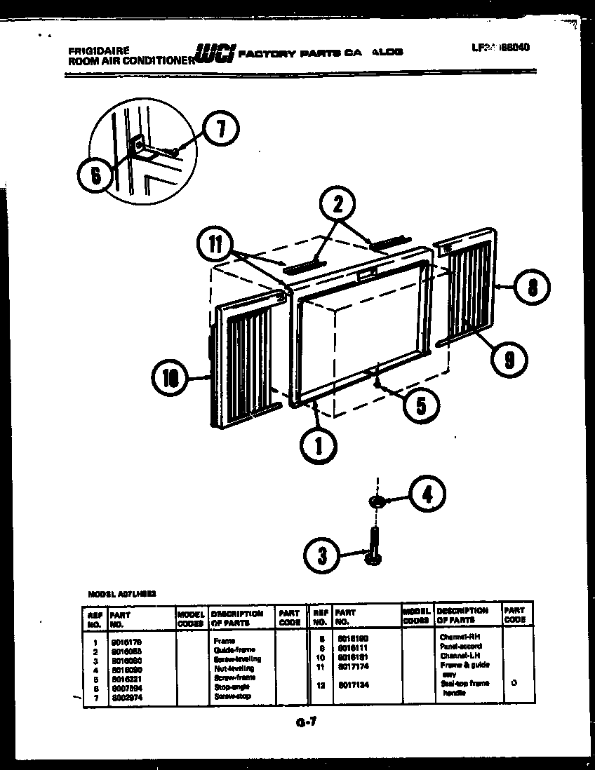Window mounting parts