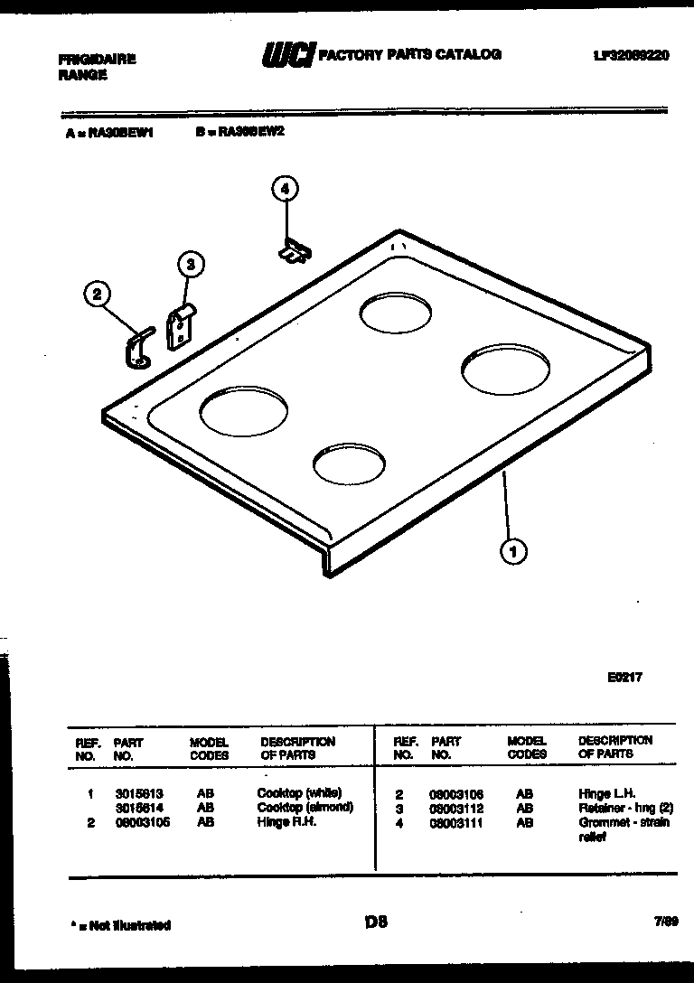 Cooktop parts