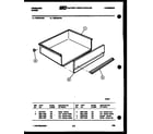 Frigidaire RE34BAA4 drawer parts diagram