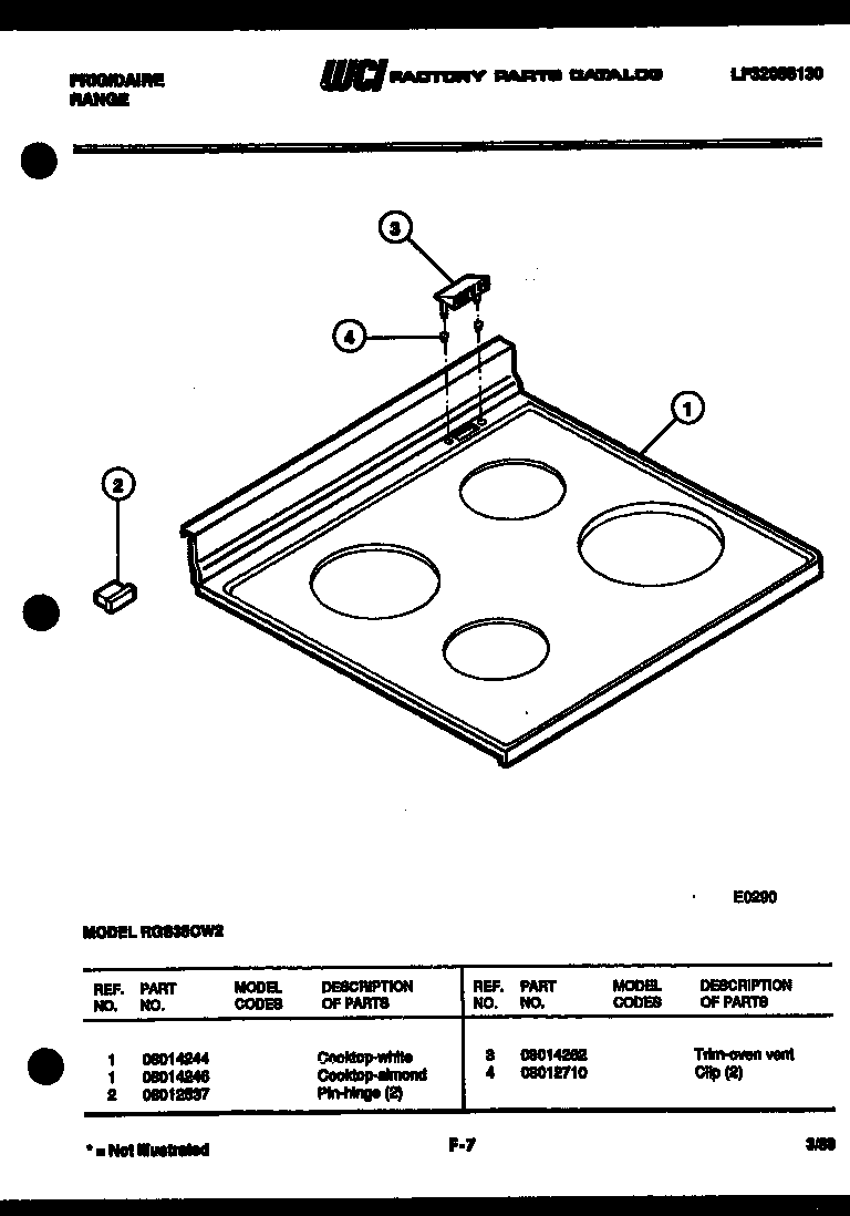 Cooktop parts