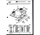 Frigidaire RG26CL2 cooktop parts diagram