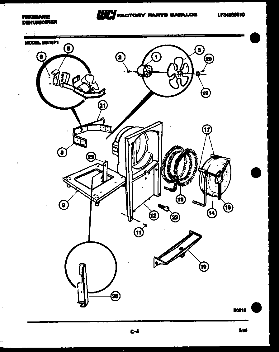 Air, water and condensing parts
