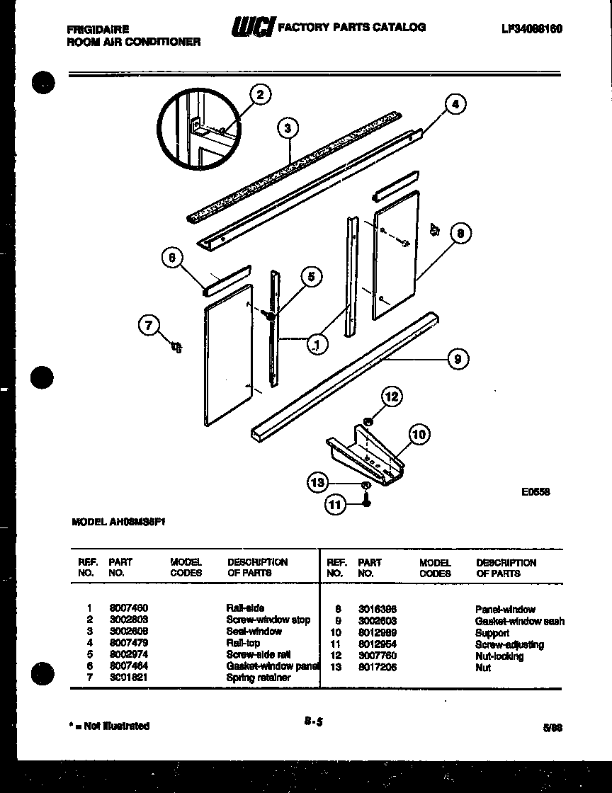 Window mounting parts