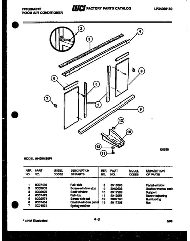 Window mounting parts