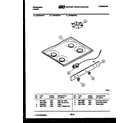 Frigidaire GP32BEW0 cooktop parts diagram