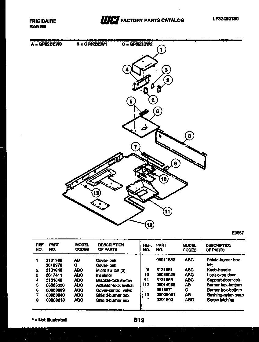 BURNER BOX PARTS