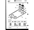 Frigidaire RE533DA0 cooktop parts diagram