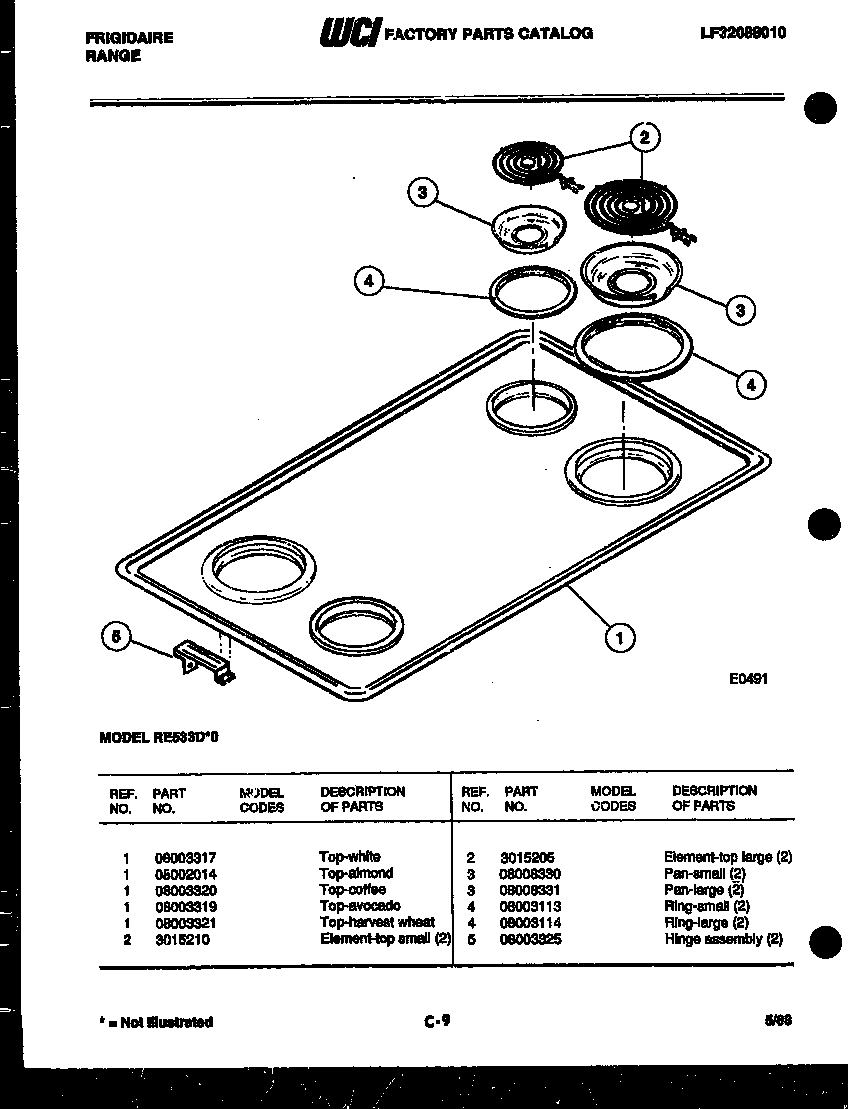 Cooktop parts