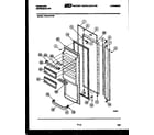 Frigidaire FPE19V3FF0 refrigerator door parts diagram