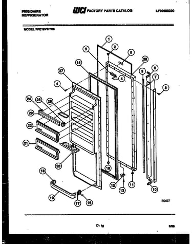 Refrigerator door parts