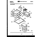 Frigidaire FPEM18FF0 shelves and supports diagram