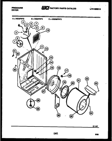 Cabinet and component parts