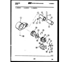 Frigidaire DGDFW0 motor and blower parts diagram