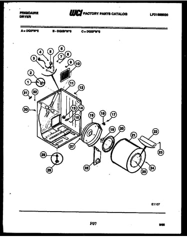 Cabinet and component parts