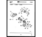 Frigidaire DGIFW0 motor and blower parts diagram