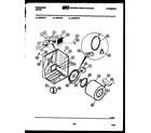 Frigidaire DEDFL0 cabinet and component parts diagram