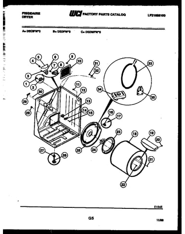 Cabinet and component parts