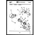 Frigidaire DEDFW0 motor and blower parts diagram