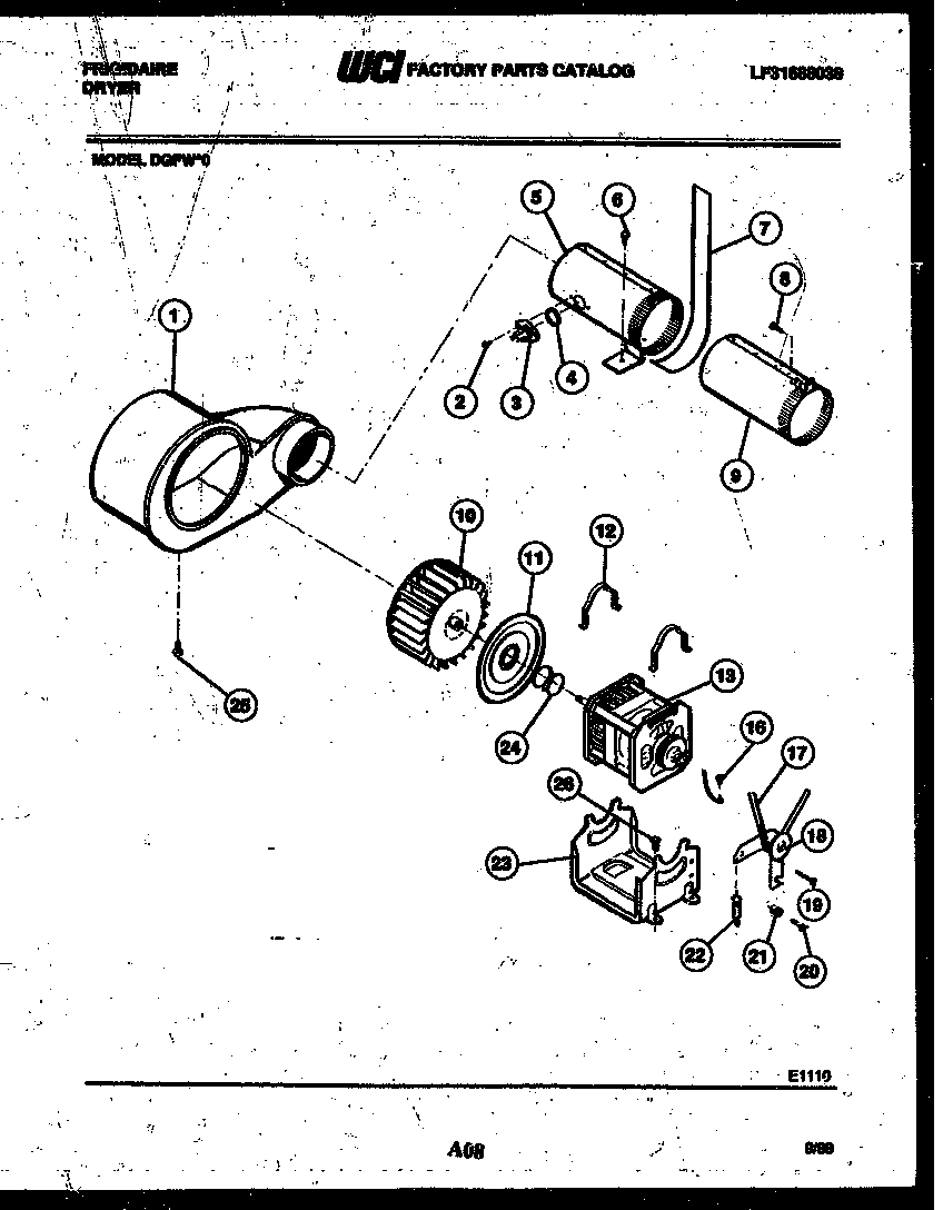 Motor and blower parts