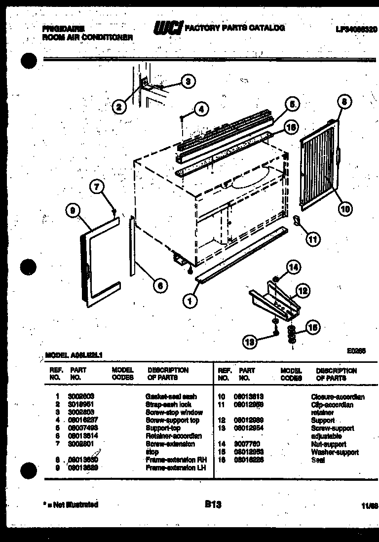 Window mounting parts