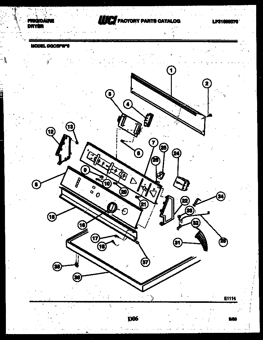 CONSOLE AND CONTROL PARTS